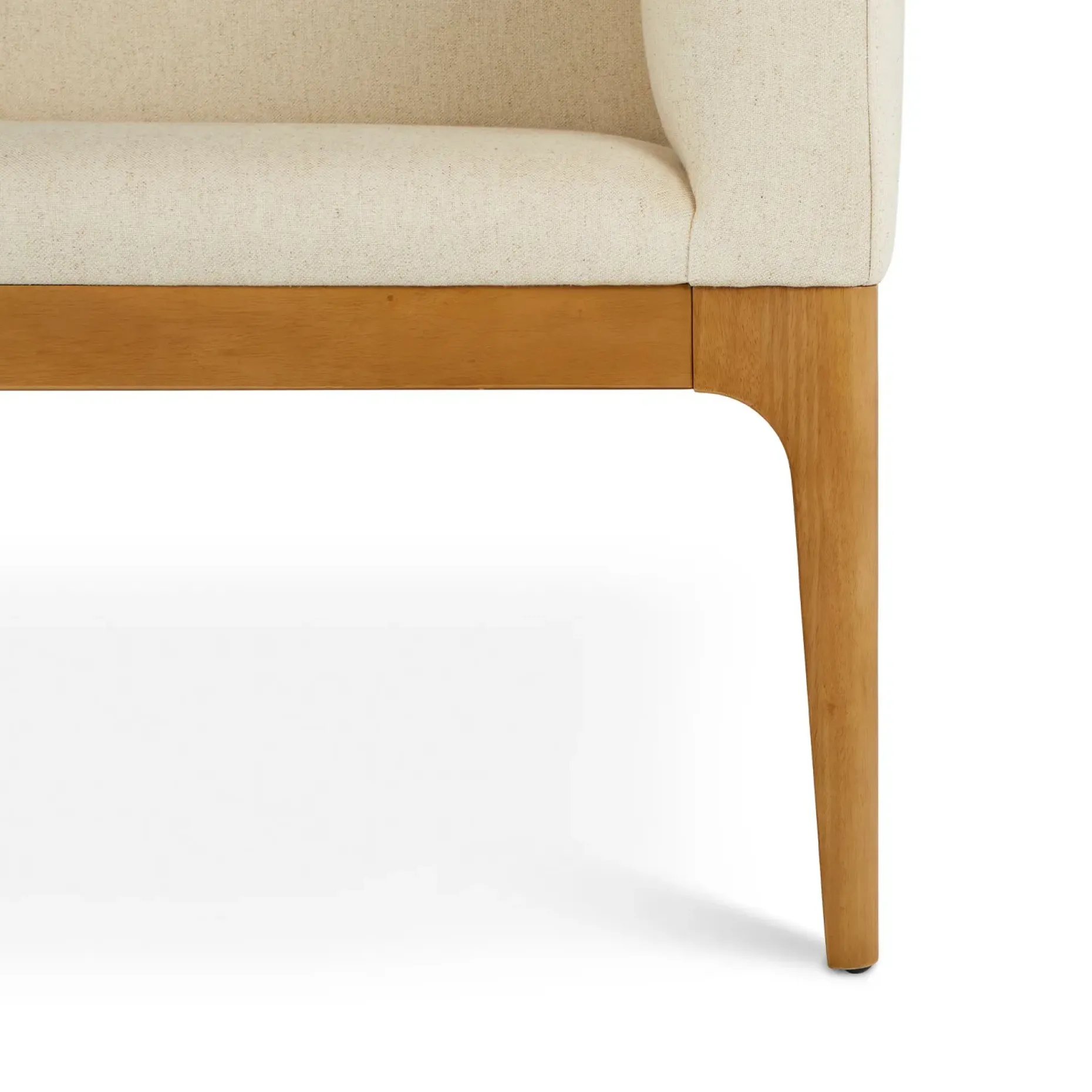 Rosin 55.75" Right Arm Banquette Set - Natural Oak and Sand Ivory
