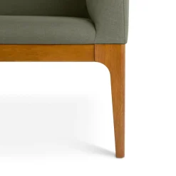 Rosin 56.75" Right Corner Banquette - Smoked Oak and Welsh Green