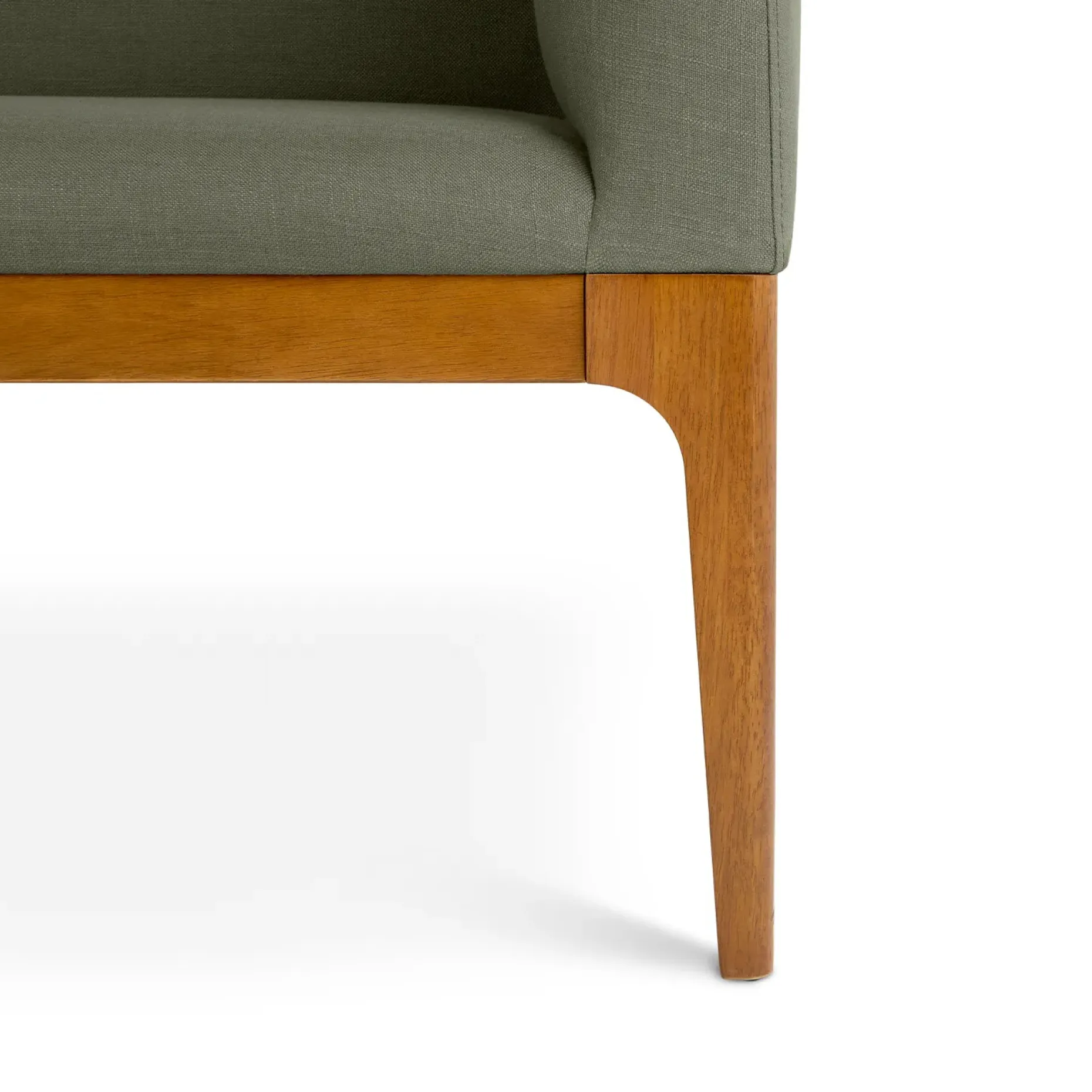 Rosin 56.75" Right Corner Banquette - Smoked Oak and Welsh Green