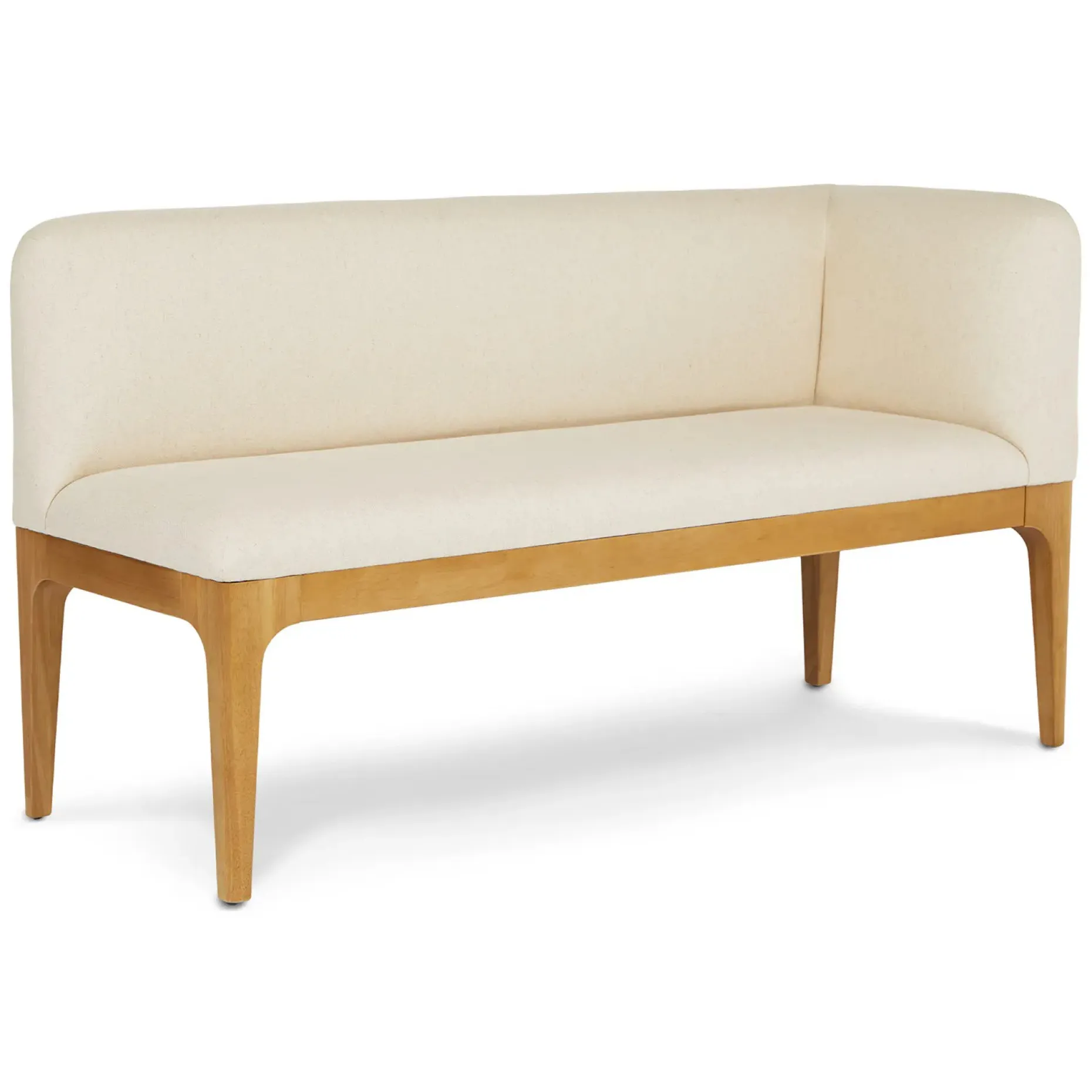Rosin 56.75" Right Corner Banquette - Natural Oak and Sand Ivory