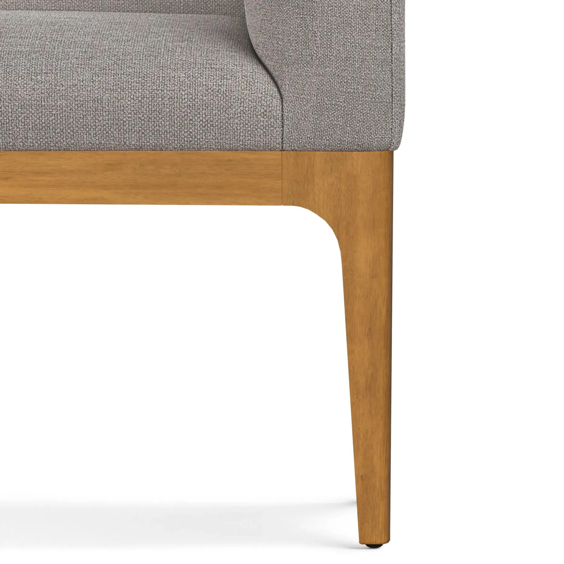 Rosin 56.75" Right Corner Banquette - Smoked Oak and Hestia Gray