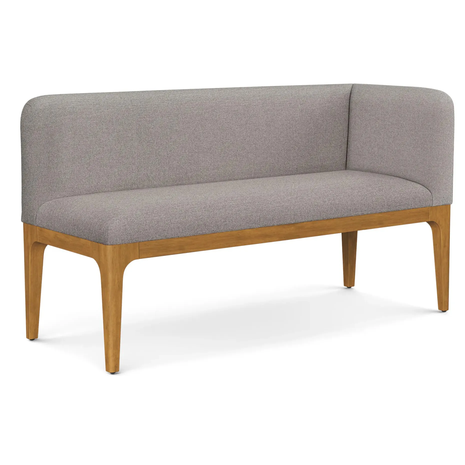 Rosin 56.75" Right Corner Banquette - Smoked Oak and Hestia Gray