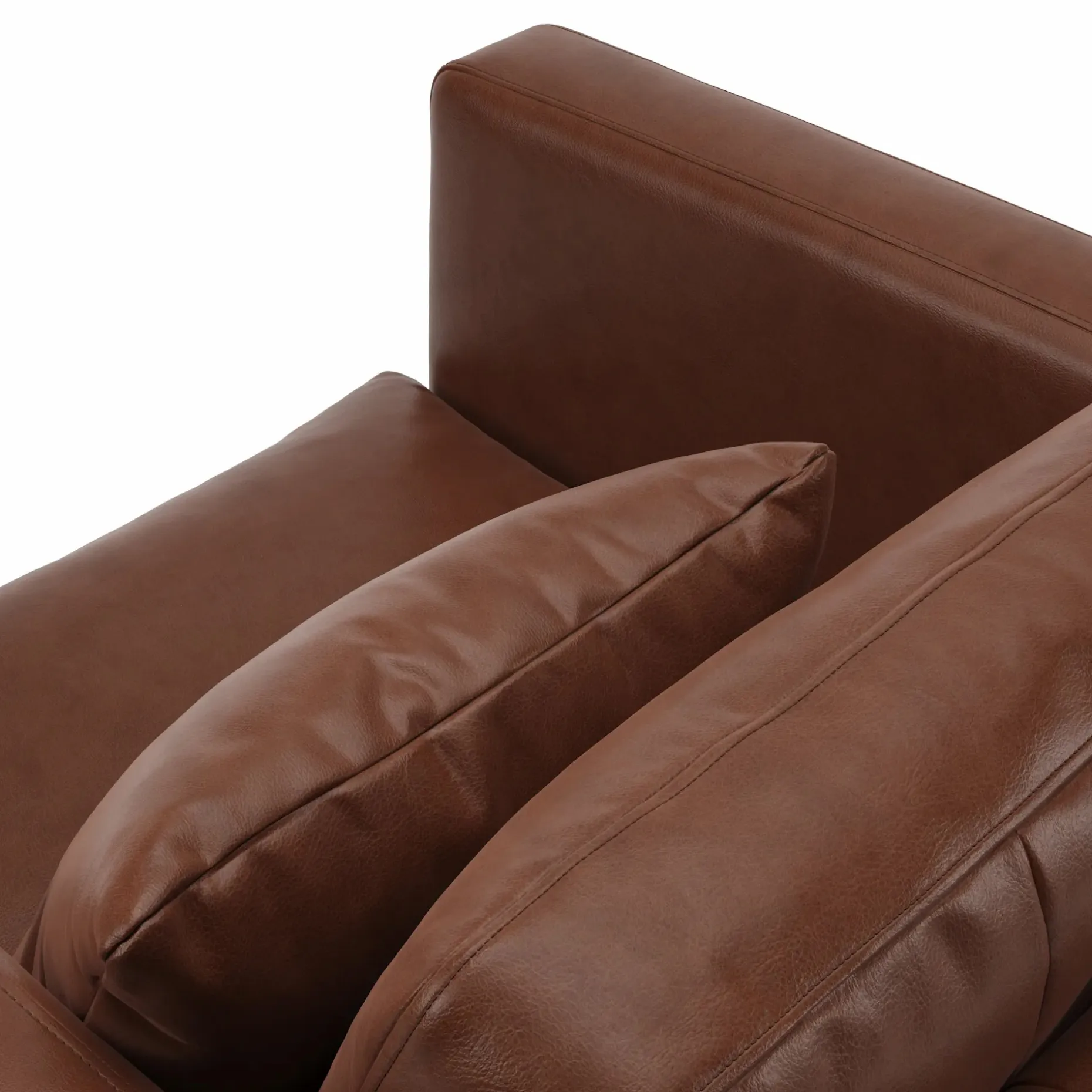 Roxwell 37.5" Leather Lounge Chair - Taos Brown