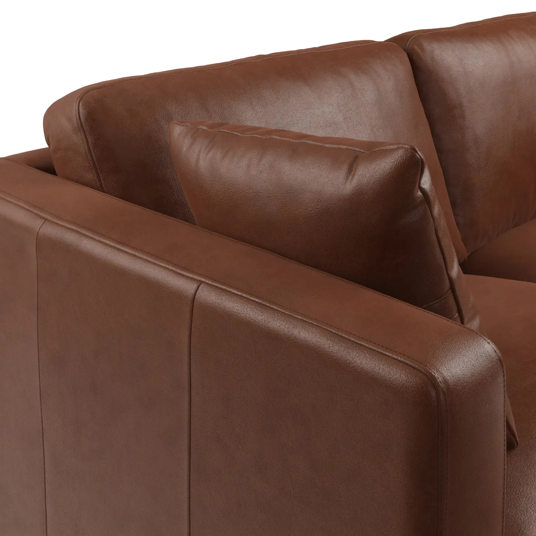 Roxwell 71.5" Leather Loveseat - Taos Brown