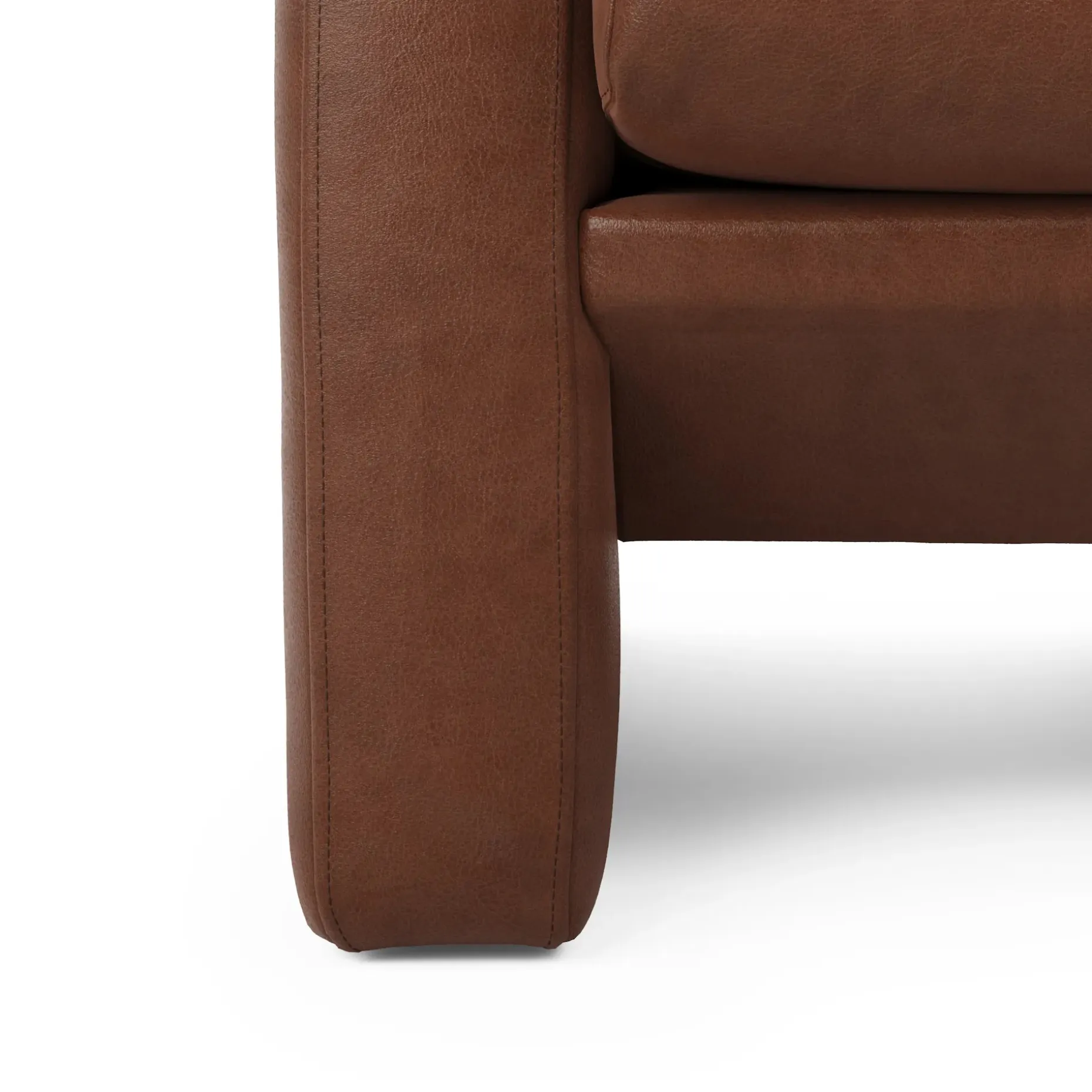 Roxwell 71.5" Leather Loveseat - Taos Brown