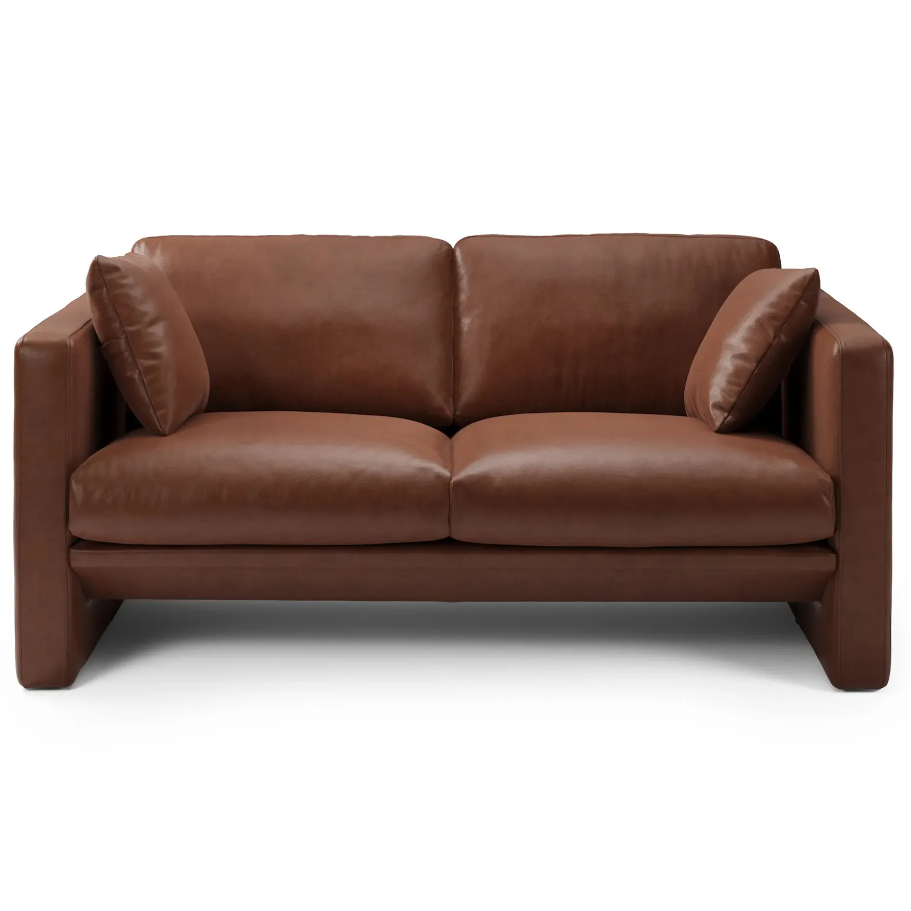 Roxwell 71.5" Leather Loveseat - Taos Brown