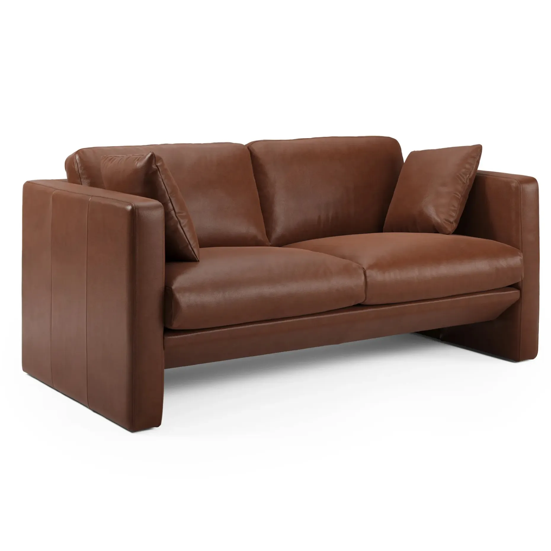 Roxwell 71.5" Leather Loveseat - Taos Brown