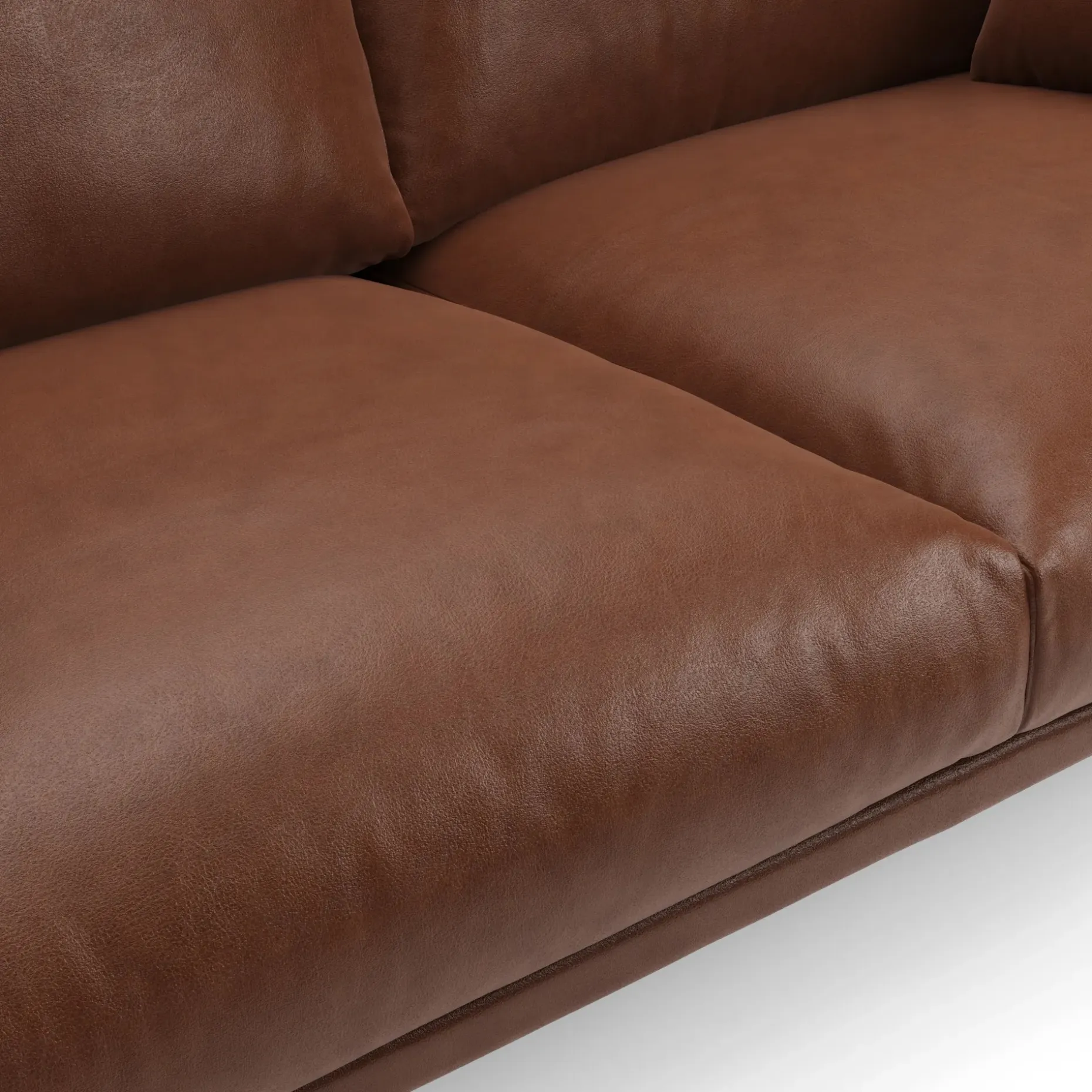 Roxwell 71.5" Leather Loveseat - Taos Brown