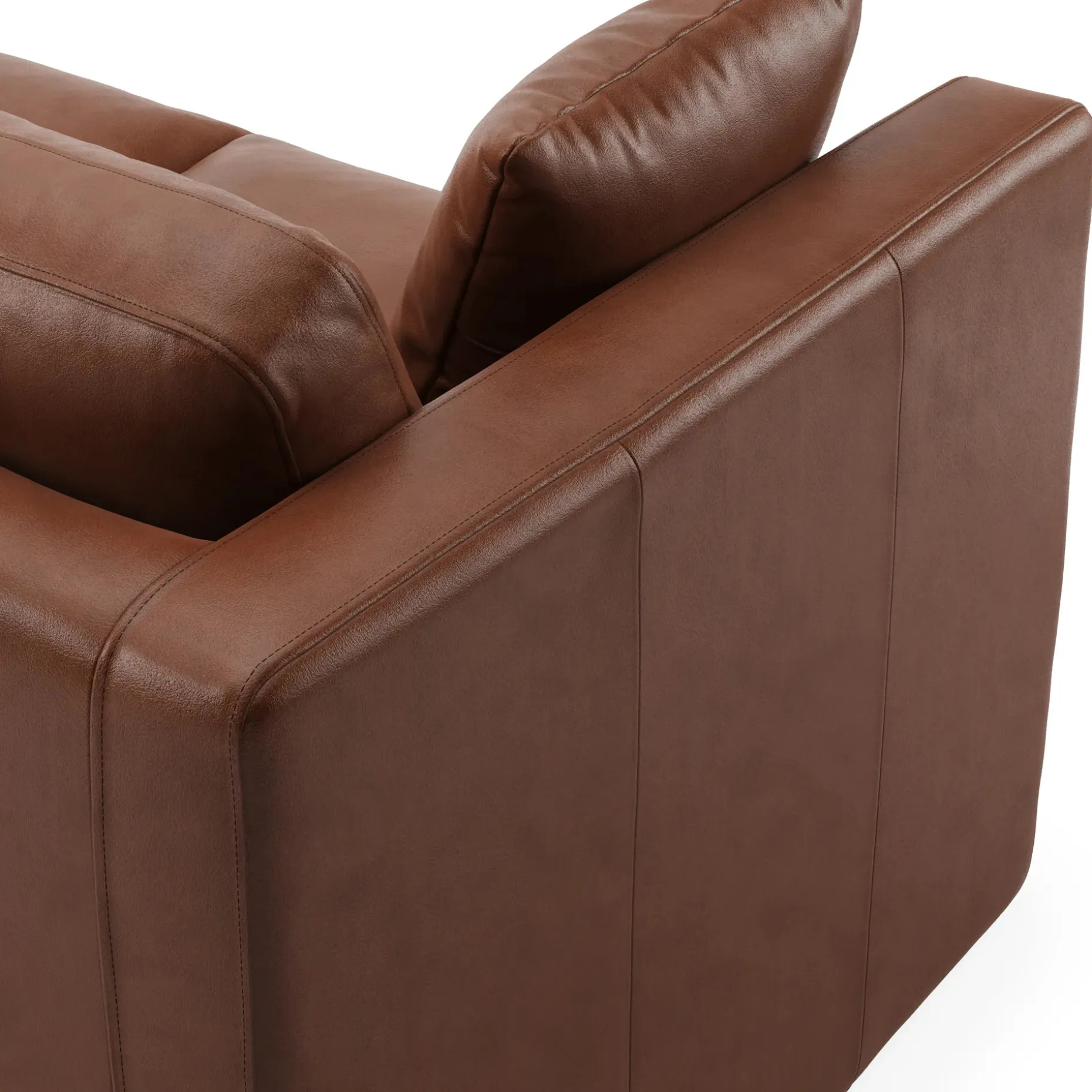 Roxwell 71.5" Leather Loveseat - Taos Brown