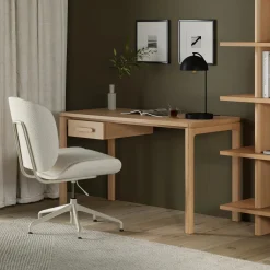 Rya Office Chair - Ivory Wool Bouclé