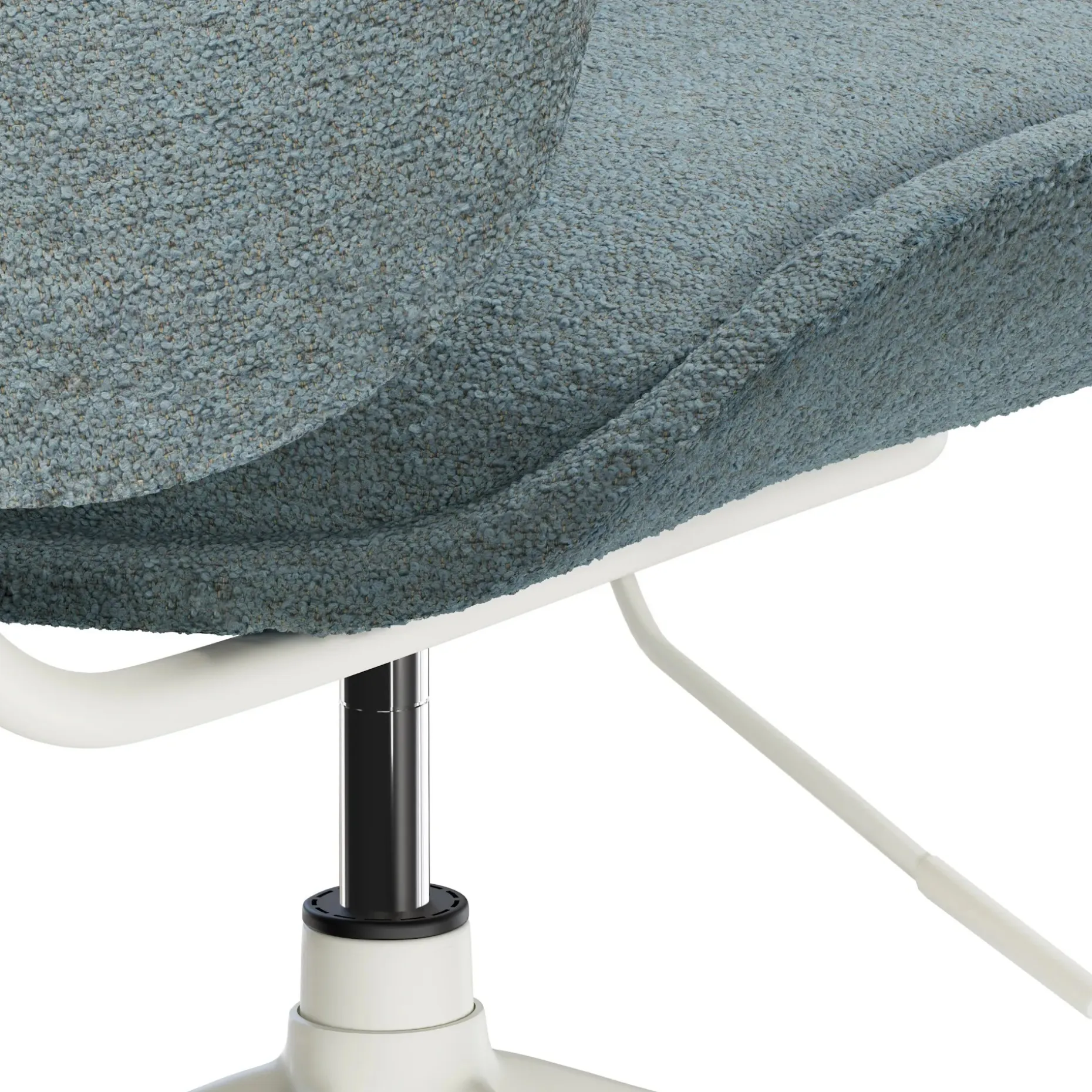 Rya Office Chair - Light Blue Wool Bouclé