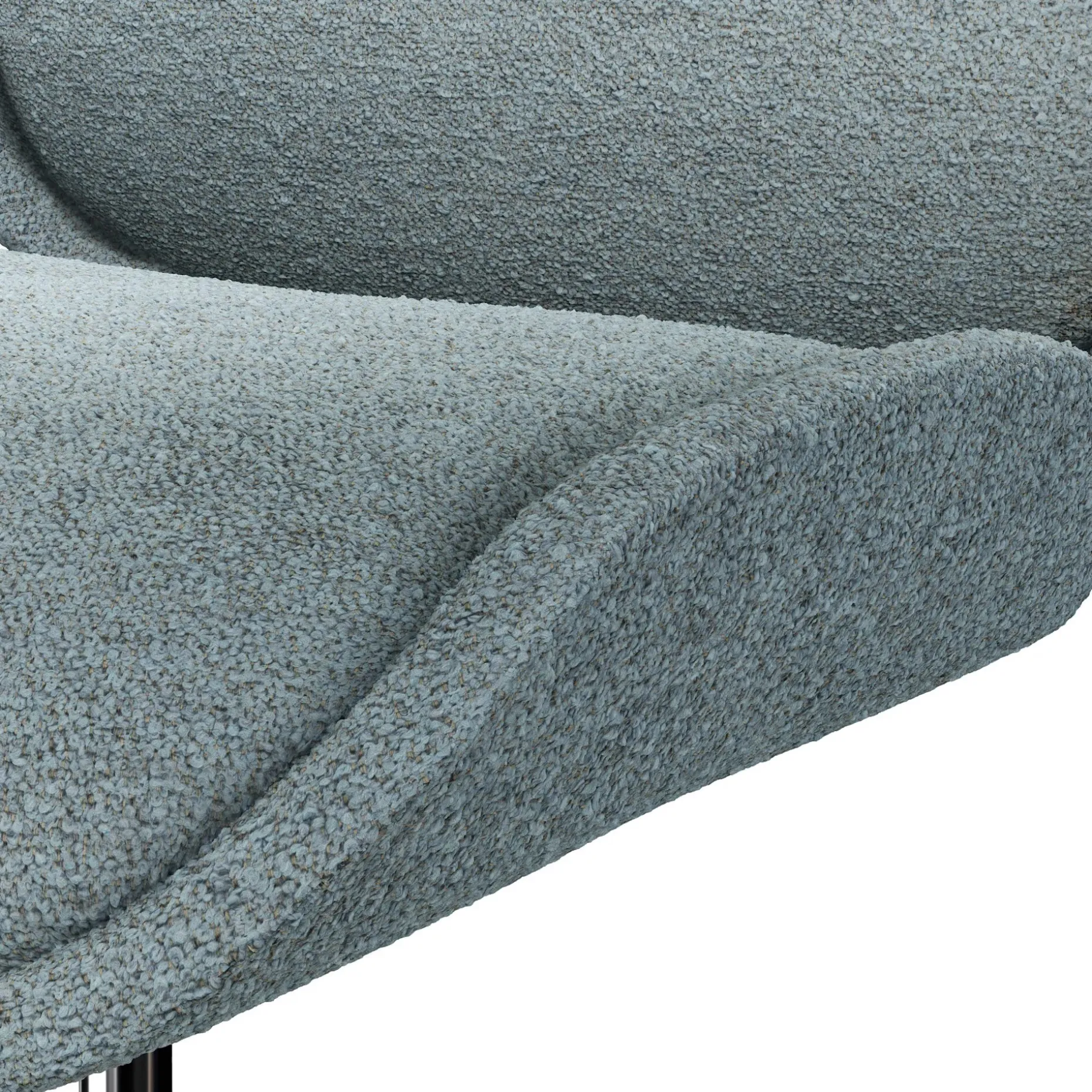 Rya Office Chair - Light Blue Wool Bouclé
