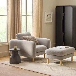 Sanders 35.5" Ottoman - Hestia Gray