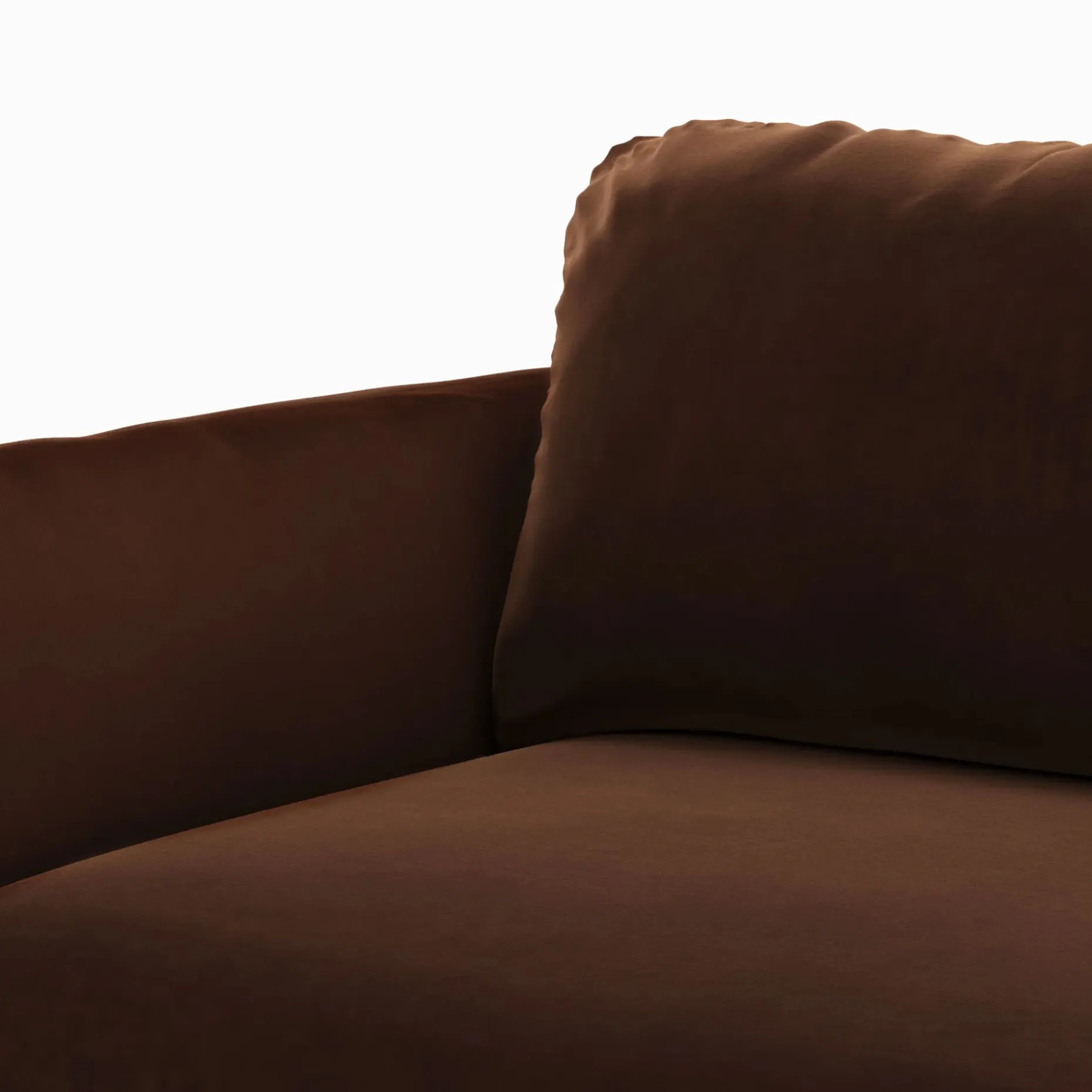 Sanders 37" Velvet Lounge Chair - Plush Pacific Brown