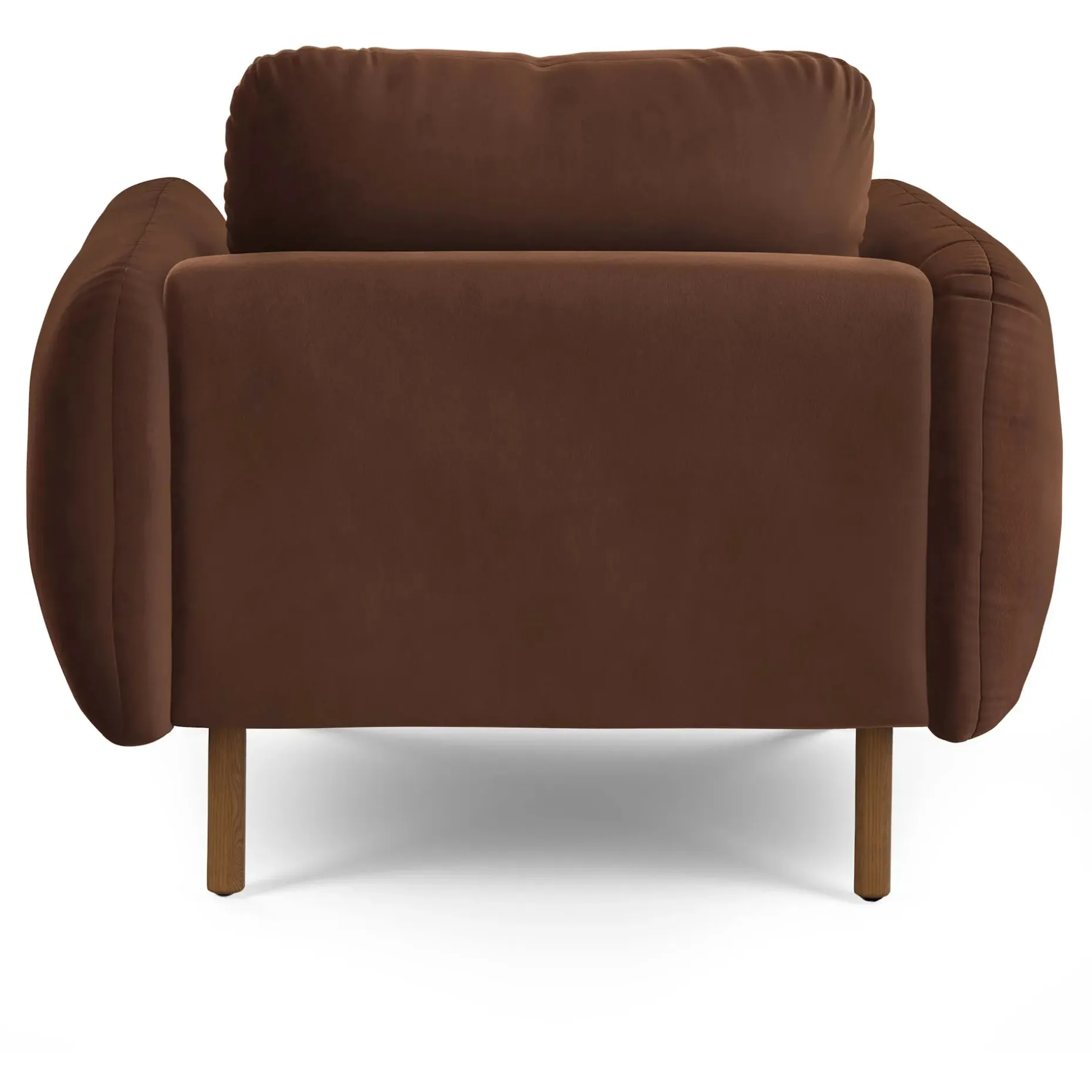 Sanders 37" Velvet Lounge Chair - Plush Pacific Brown