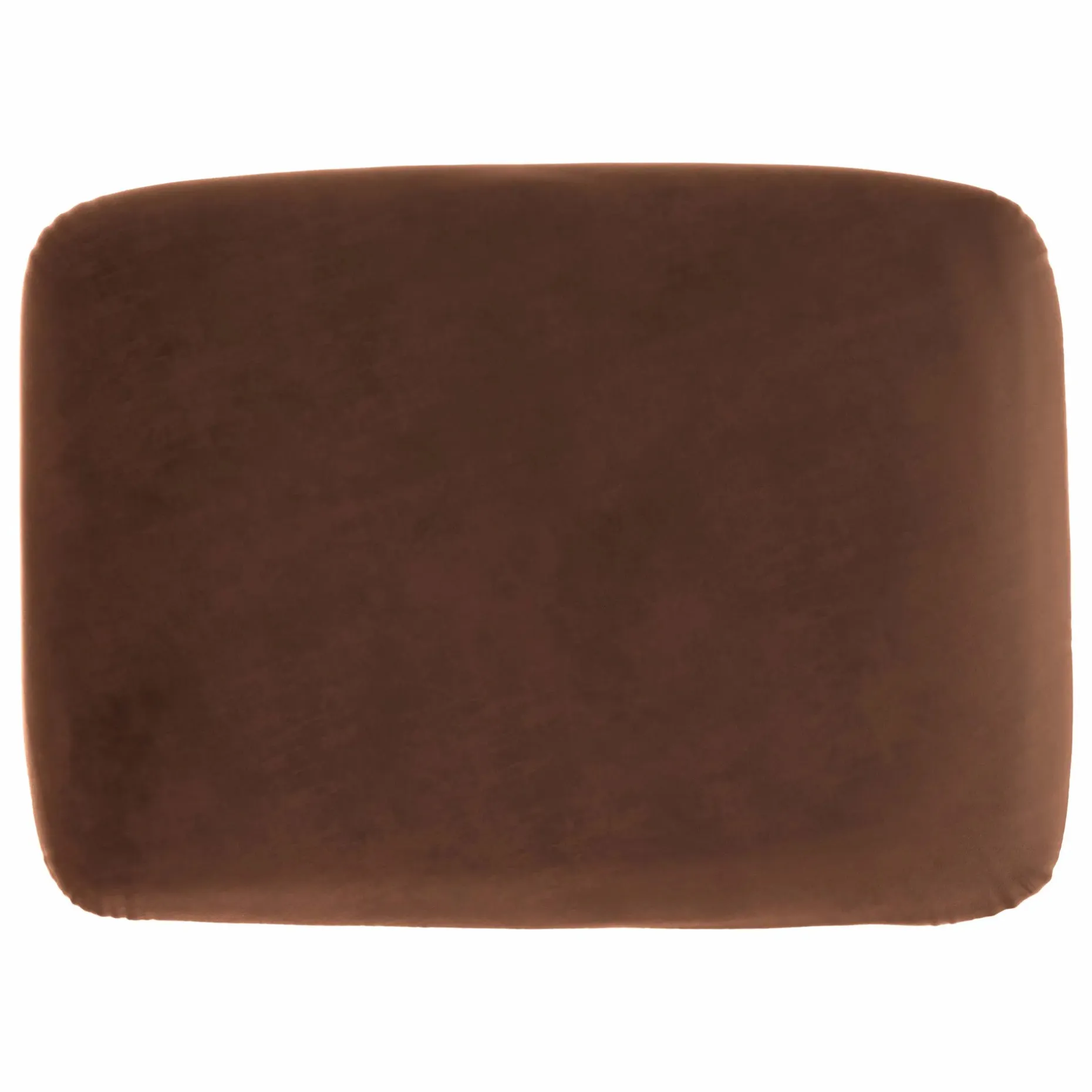 Sanders 35.5" Velvet Ottoman - Plush Pacific Brown