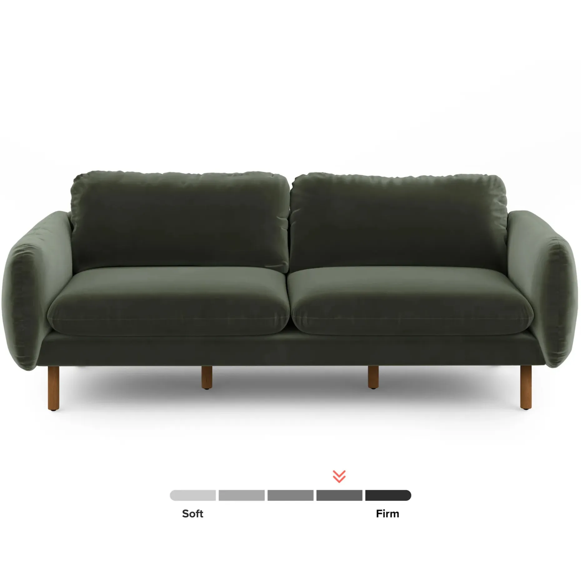 Sanders 85.5" Velvet Sofa - Plush Pacific Green
