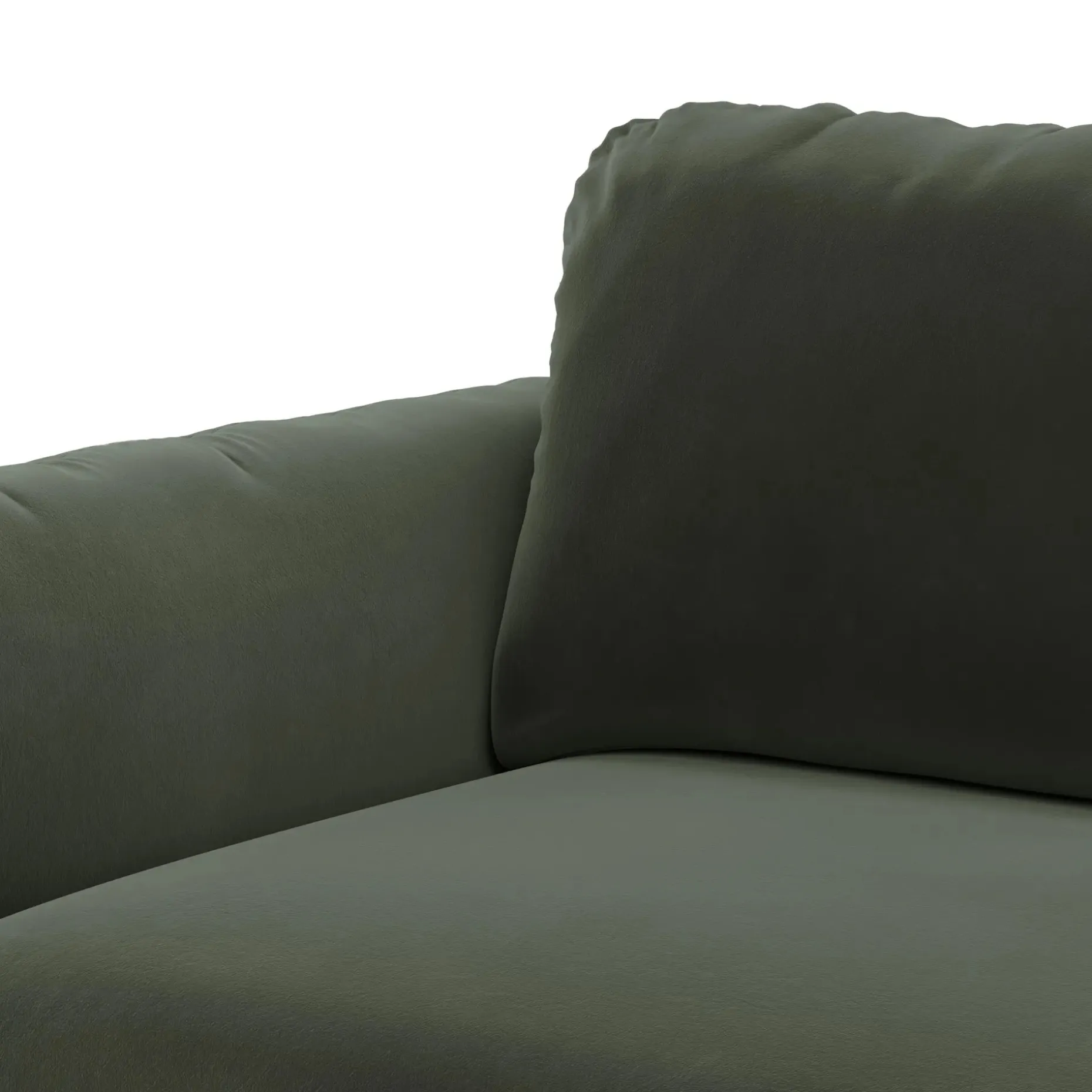 Sanders 85.5" Velvet Sofa - Plush Pacific Green