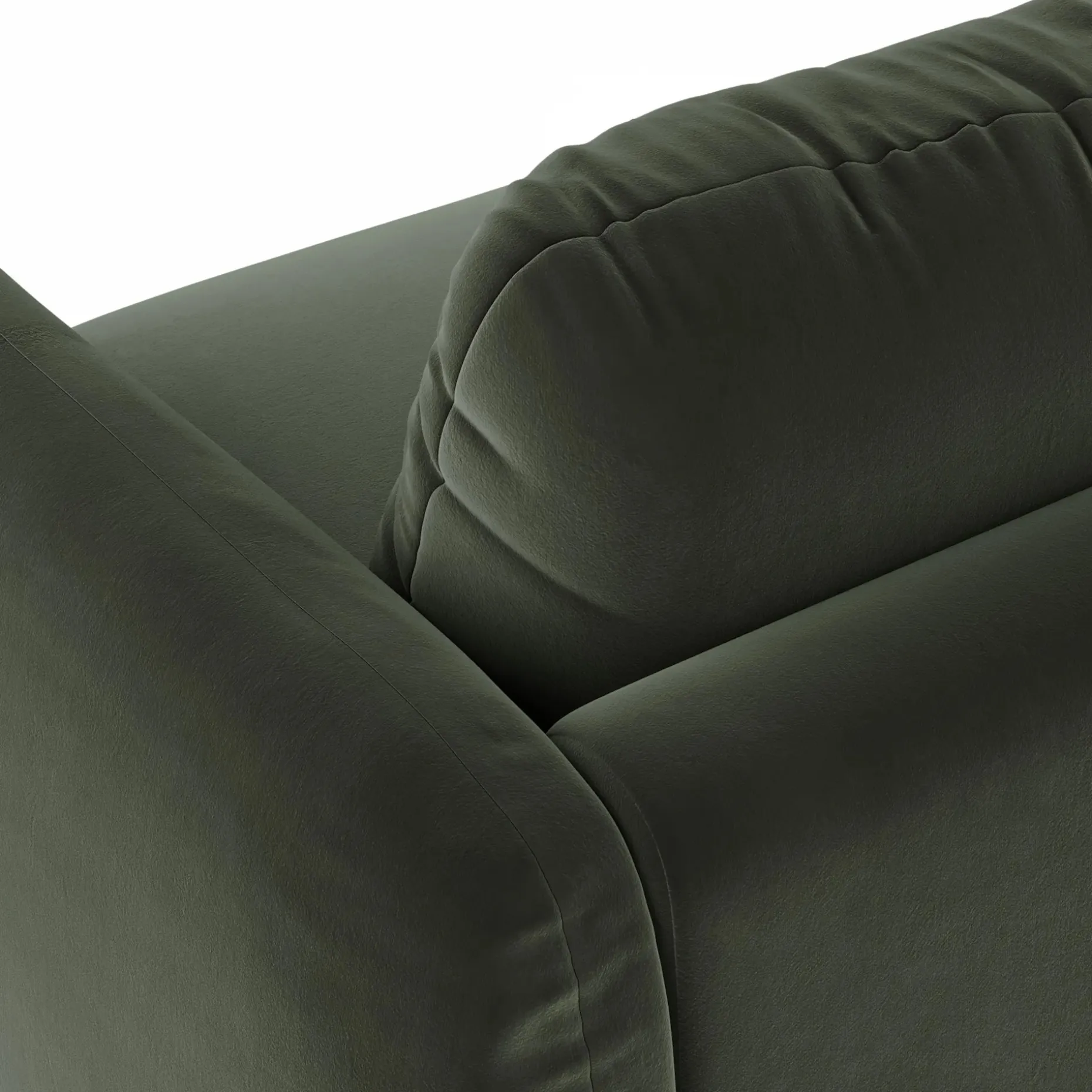Sanders 85.5" Velvet Sofa - Plush Pacific Green