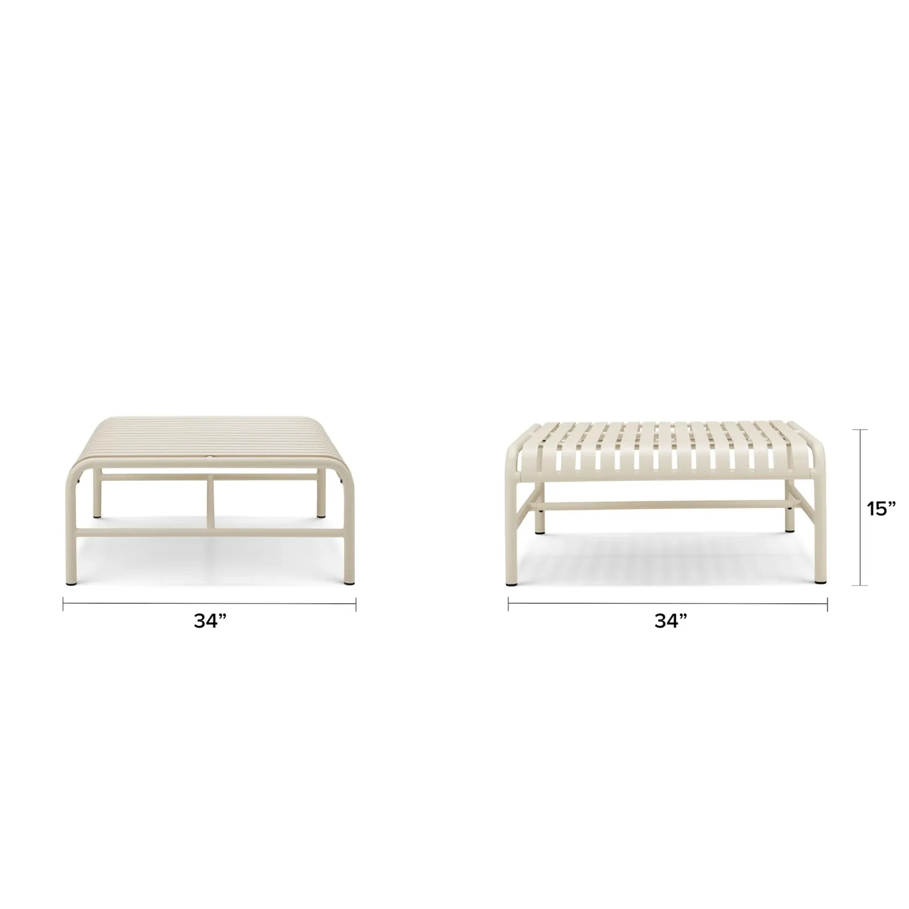 Sarek 34" Outdoor Coffee Table - Taupe
