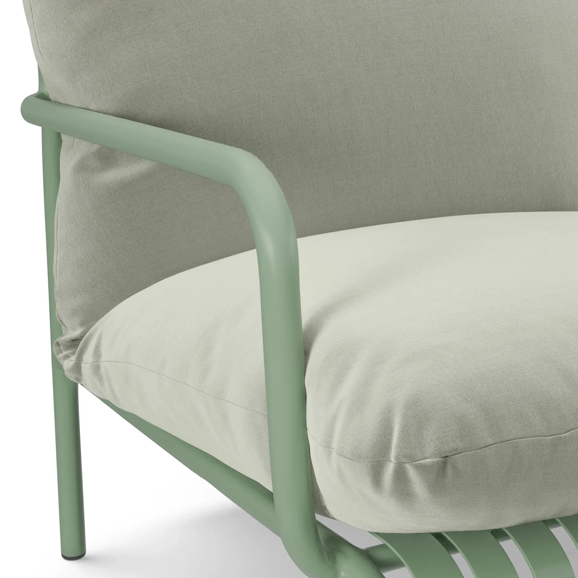 Sarek 59" Outdoor Loveseat and Ottoman Set - Sunbrella® Mint