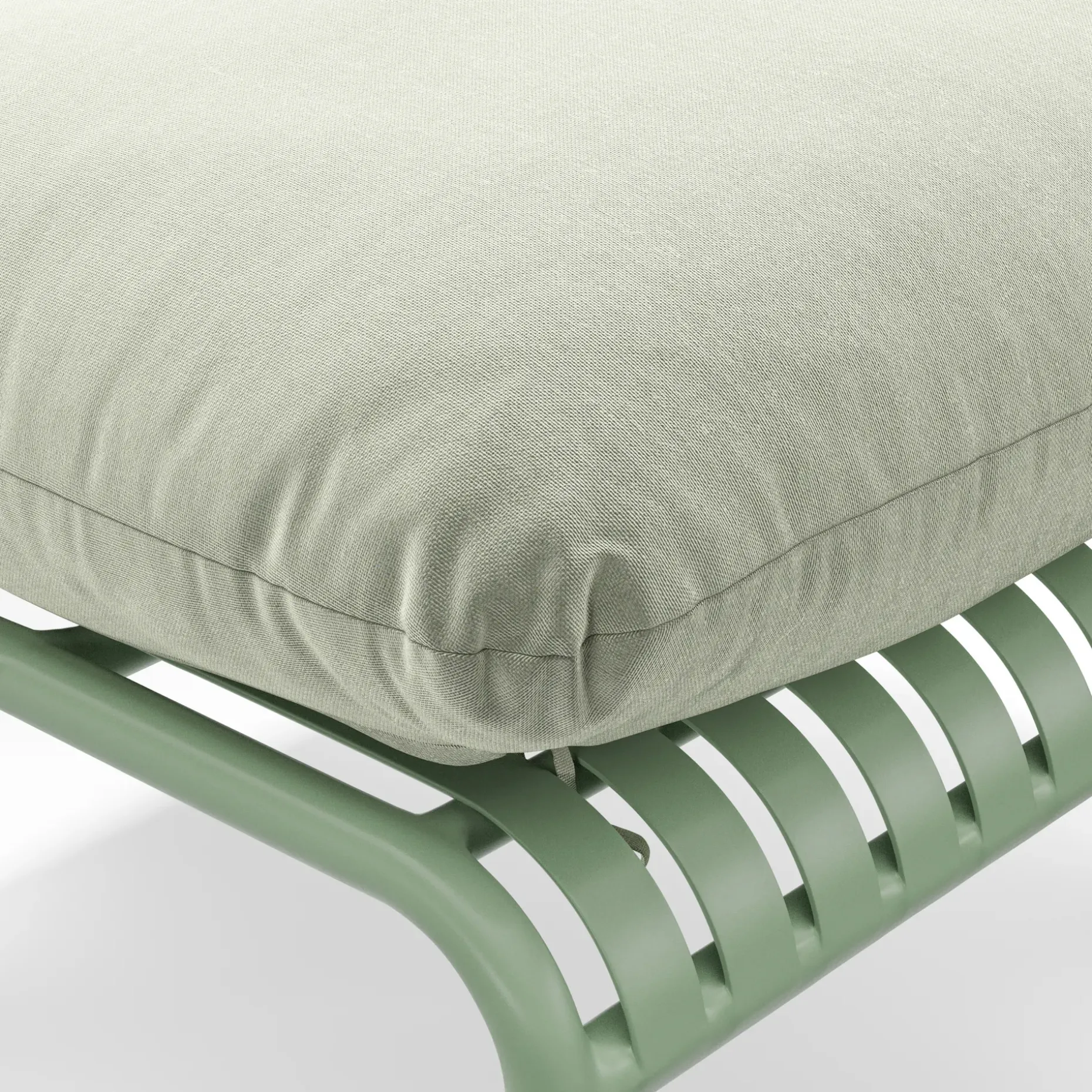 Sarek 29.5" Outdoor Ottoman - Sunbrella® Mint