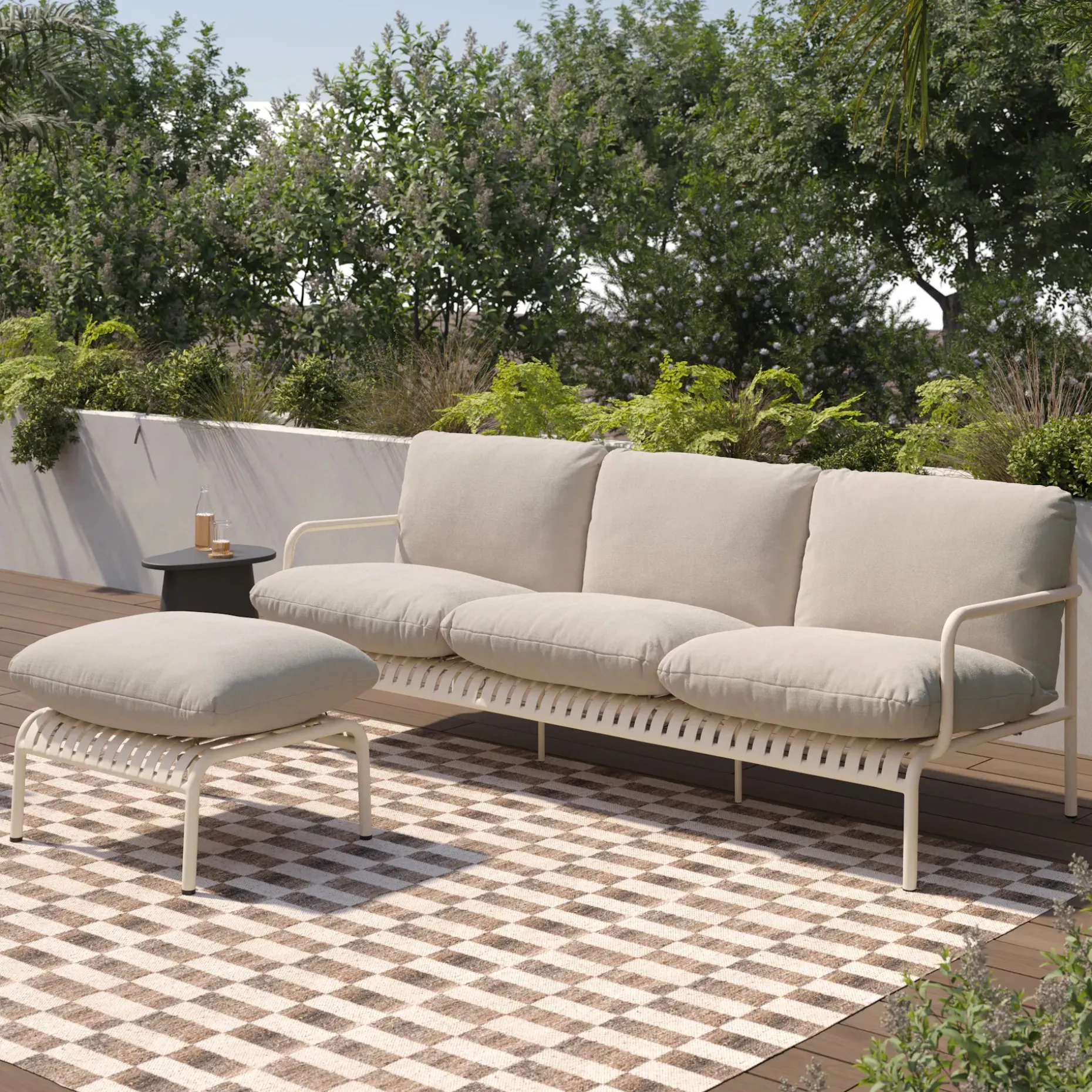 Sarek 89" Outdoor Sofa - Sunbrella® Linen