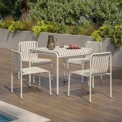 Sarek Outdoor Stackable Dining Chair - Taupe