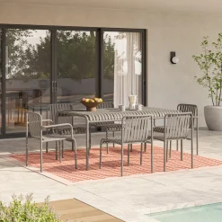 Sarek Outdoor Stackable Dining Armchair - Warm Stone