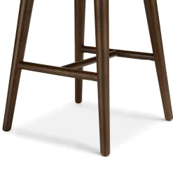Sede Leather Counter Stool - Walnut and Toscana Tan