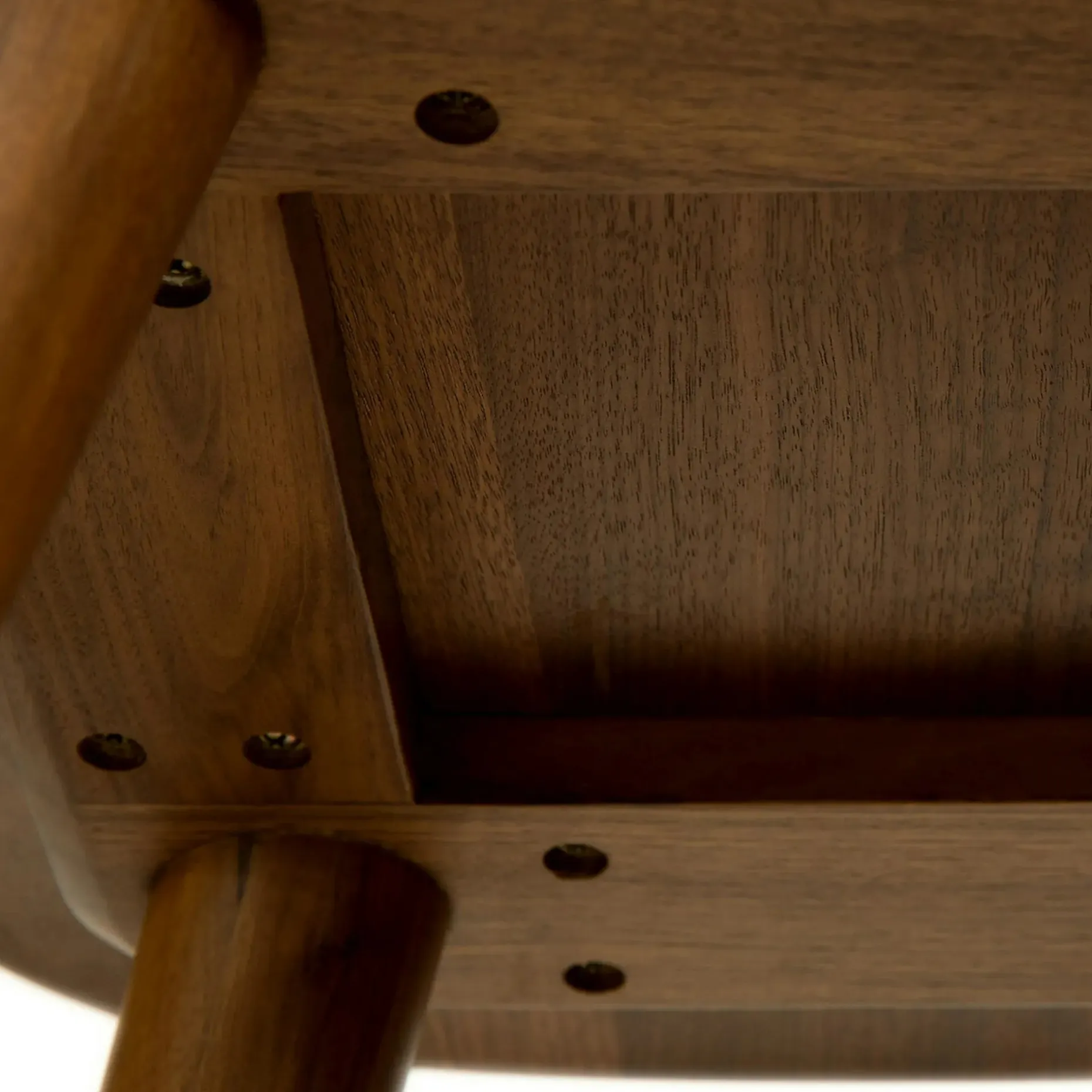 Sede Leather Counter Stool - Walnut and Black
