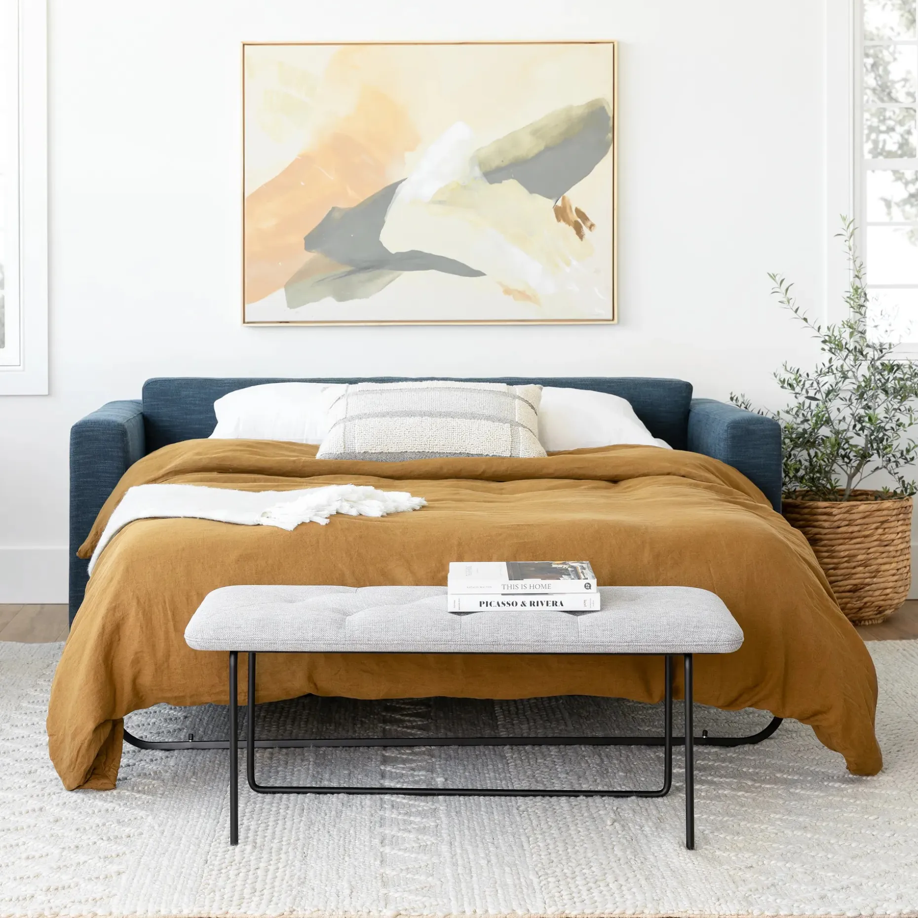 Soma 82" Sofa Bed - Midnight Blue