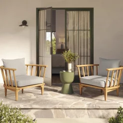 Sora 36.5" Outdoor Lounge Chair Set - Beach Sand