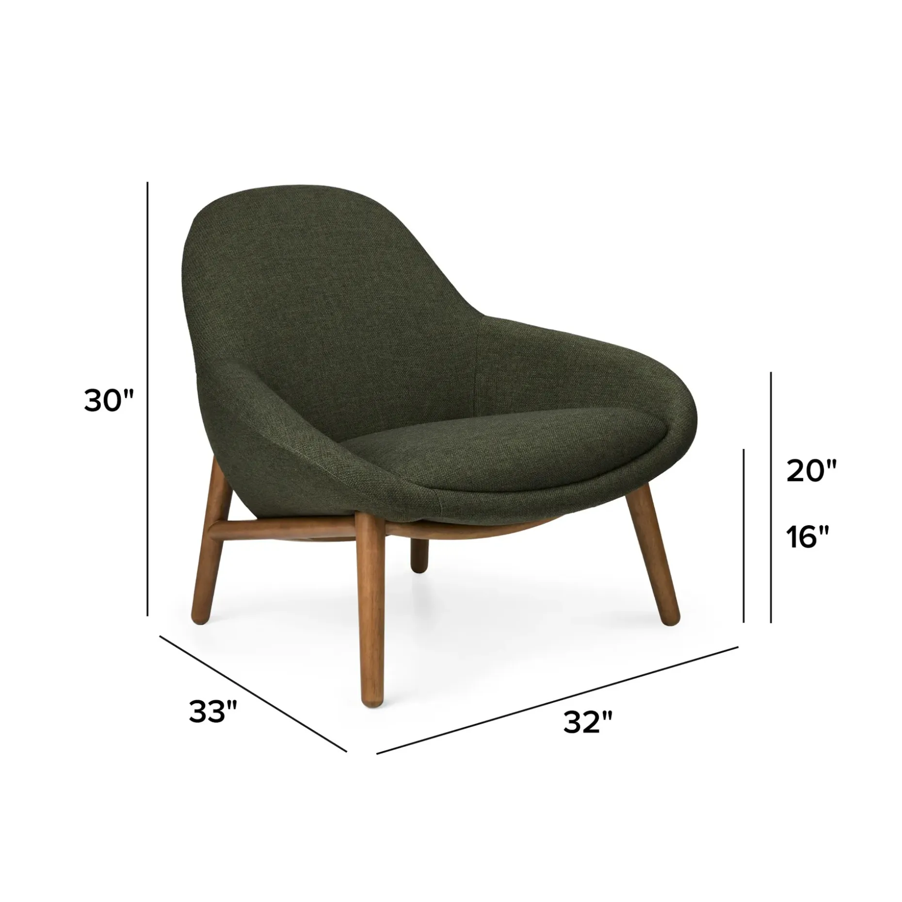 Sunny 32" Lounge Chair - Vine Green