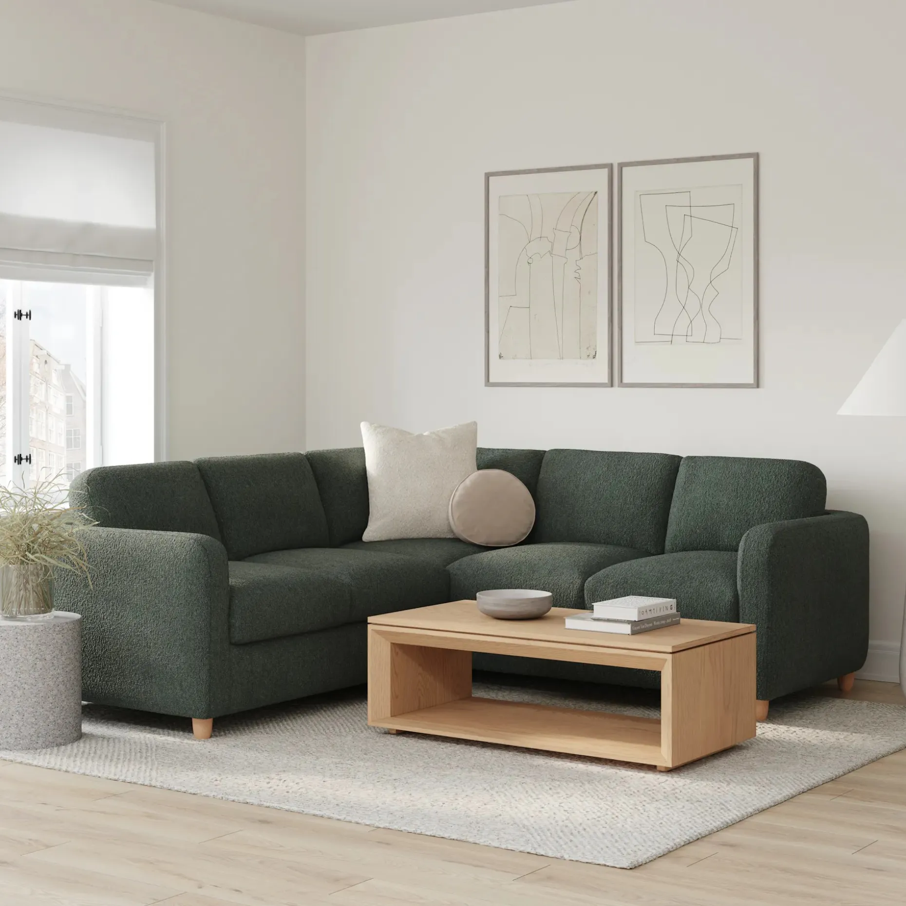 Suri 44" Rectangular Coffee Table - White Oak