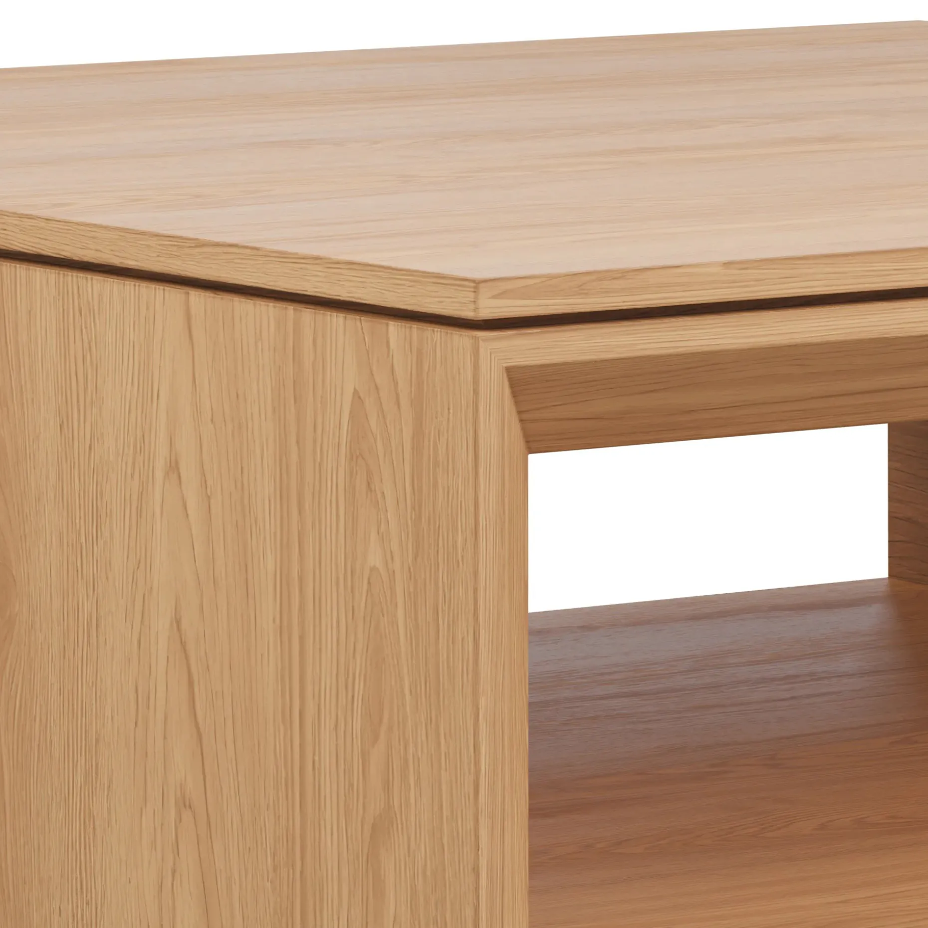Suri 44" Square Coffee Table - White Oak