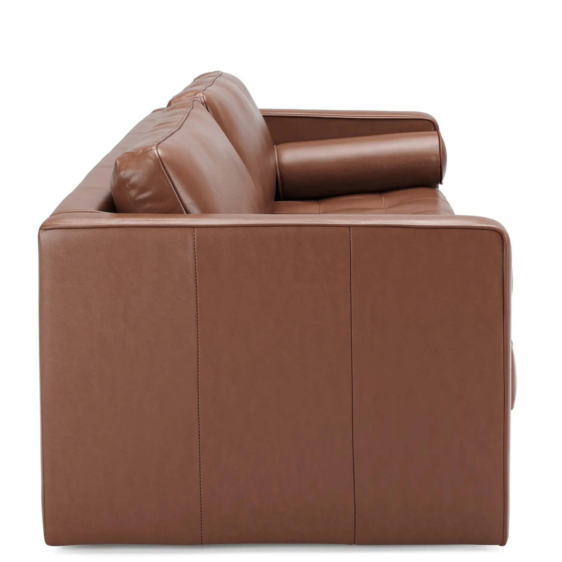 Sven 88" Grounded Tufted Leather Sofa - Taos Brown