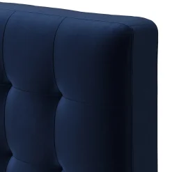 Sven King Tufted Velvet Headboard - Plush Cascadia Blue
