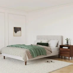 Sven Queen Tufted Bed - Birch Ivory