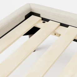 Sven Queen Tufted Bed - Biscuit Cream