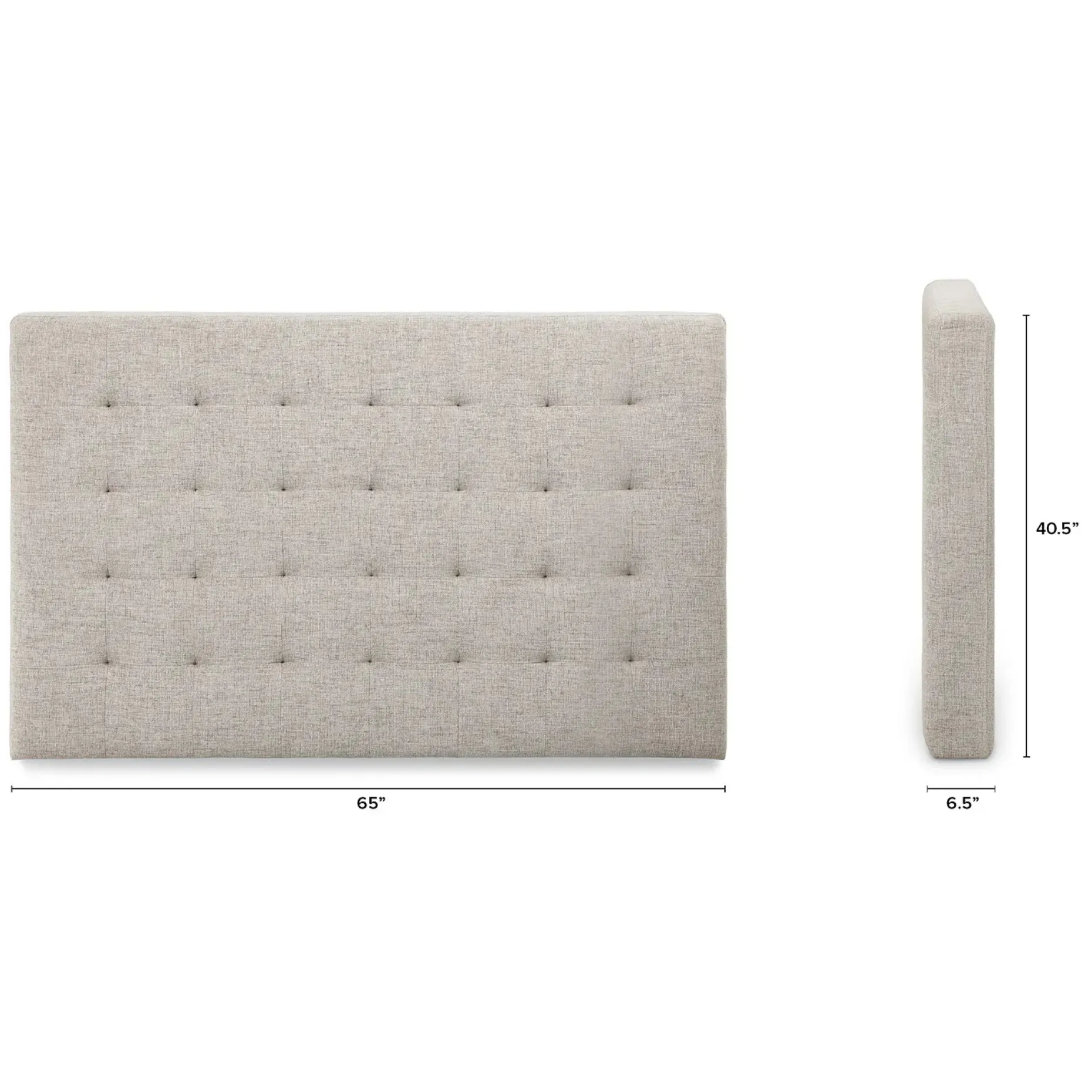 Sven Queen Tufted Headboard - Birch Ivory