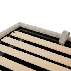 Sven Queen Tufted Storage Bed - Birch Ivory