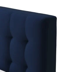 Sven Queen Tufted Velvet Bed - Plush Cascadia Blue