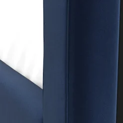 Sven Queen Tufted Velvet Bed - Plush Cascadia Blue