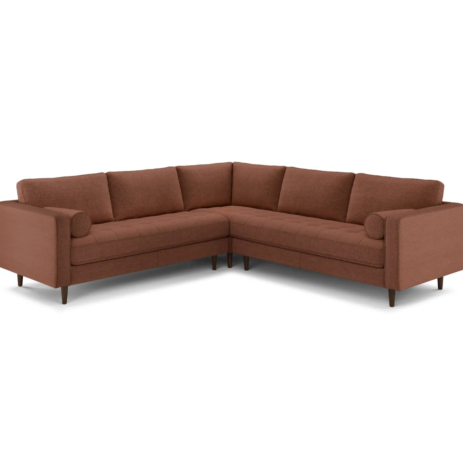 Sven 107" Tufted Corner Sectional - Ratine Oxide