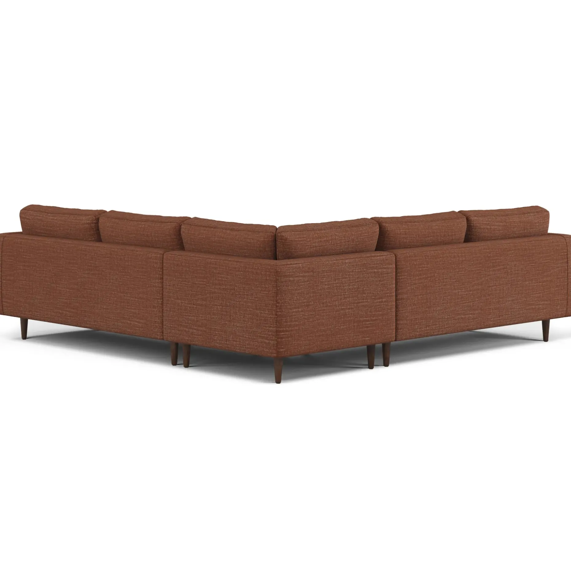 Sven 107" Tufted Corner Sectional - Napa Rust