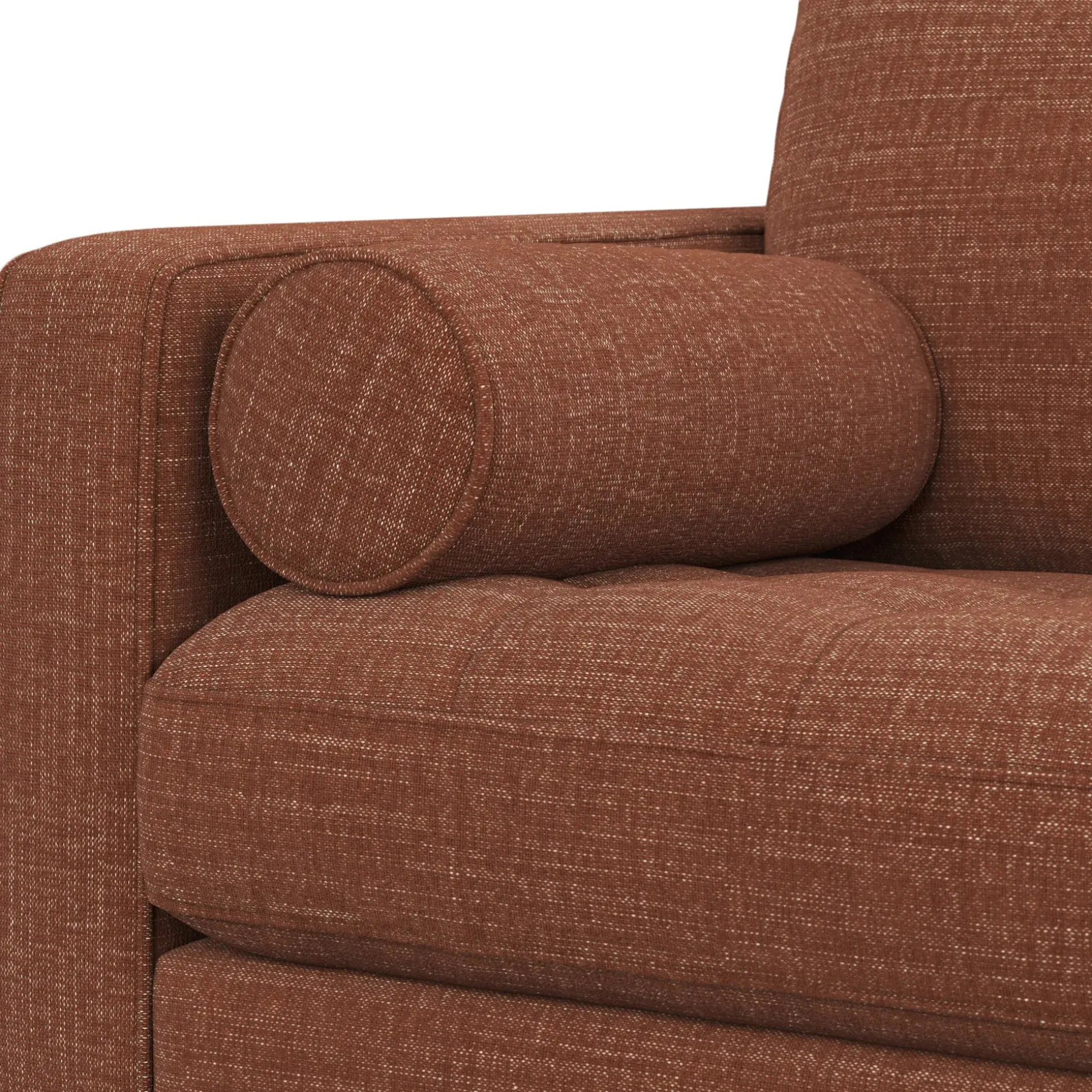 Sven 107" Tufted Corner Sectional - Napa Rust