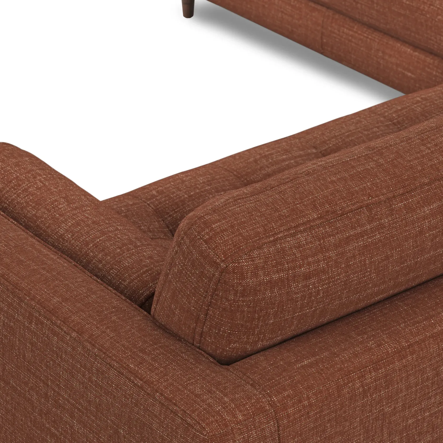 Sven 107" Tufted Corner Sectional - Napa Rust