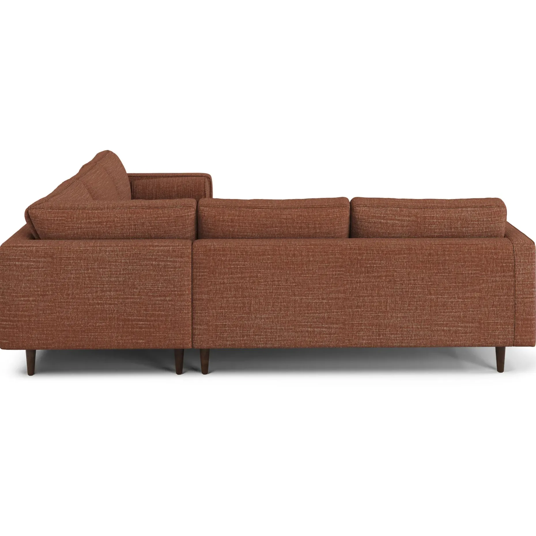 Sven 107" Tufted Corner Sectional - Napa Rust