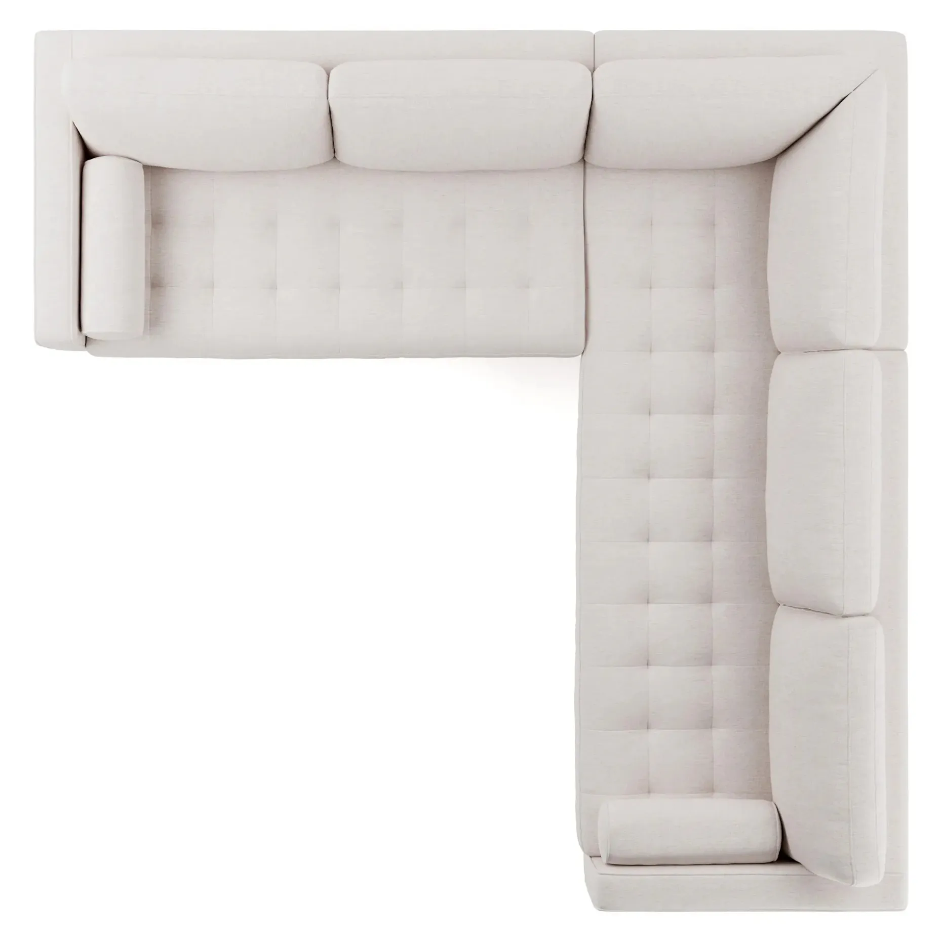 Sven 107" Tufted Corner Sectional - Napa White
